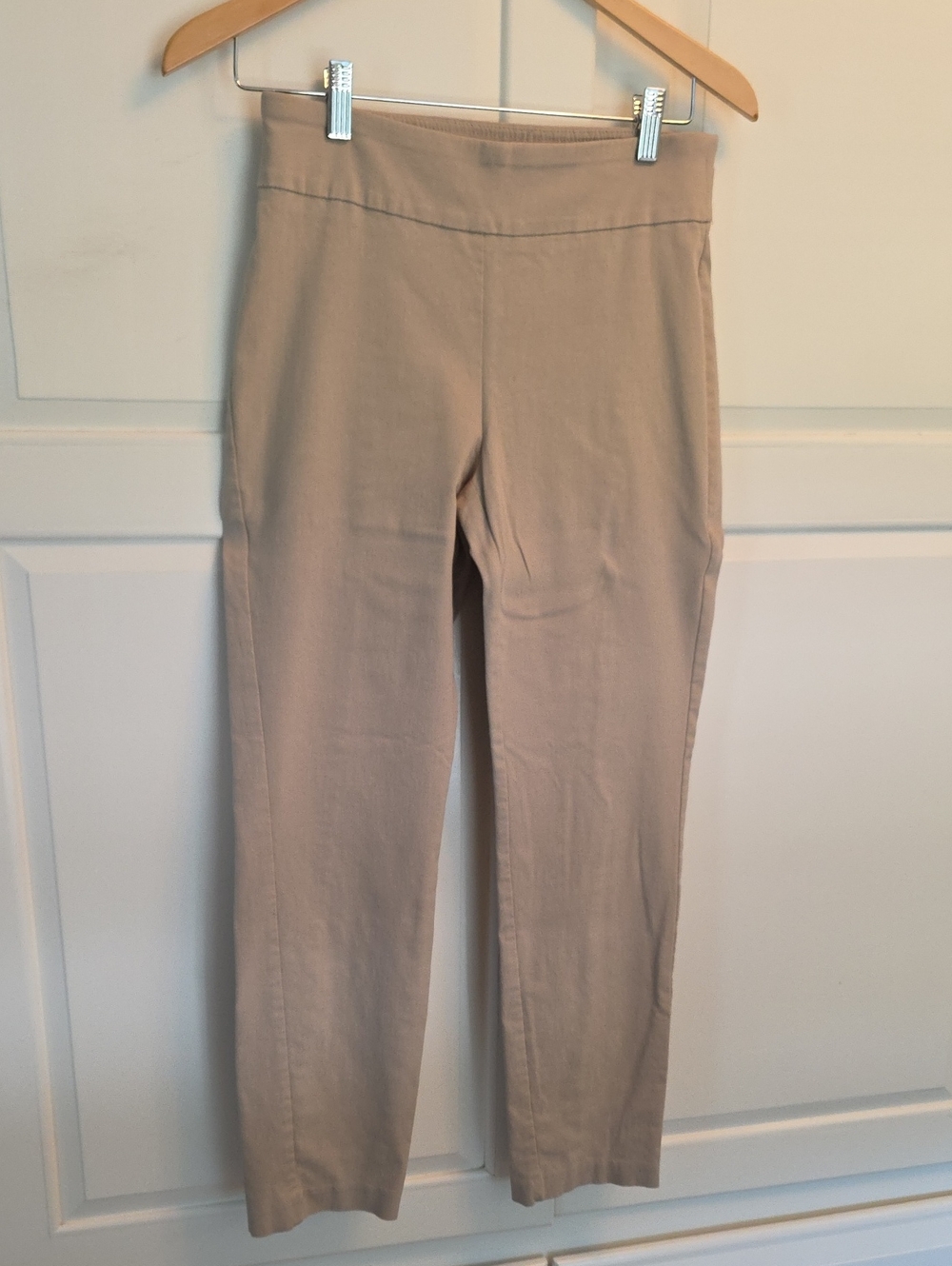 Ruby Rd. Straight-Leg Pull-On Pants in Light Taupe